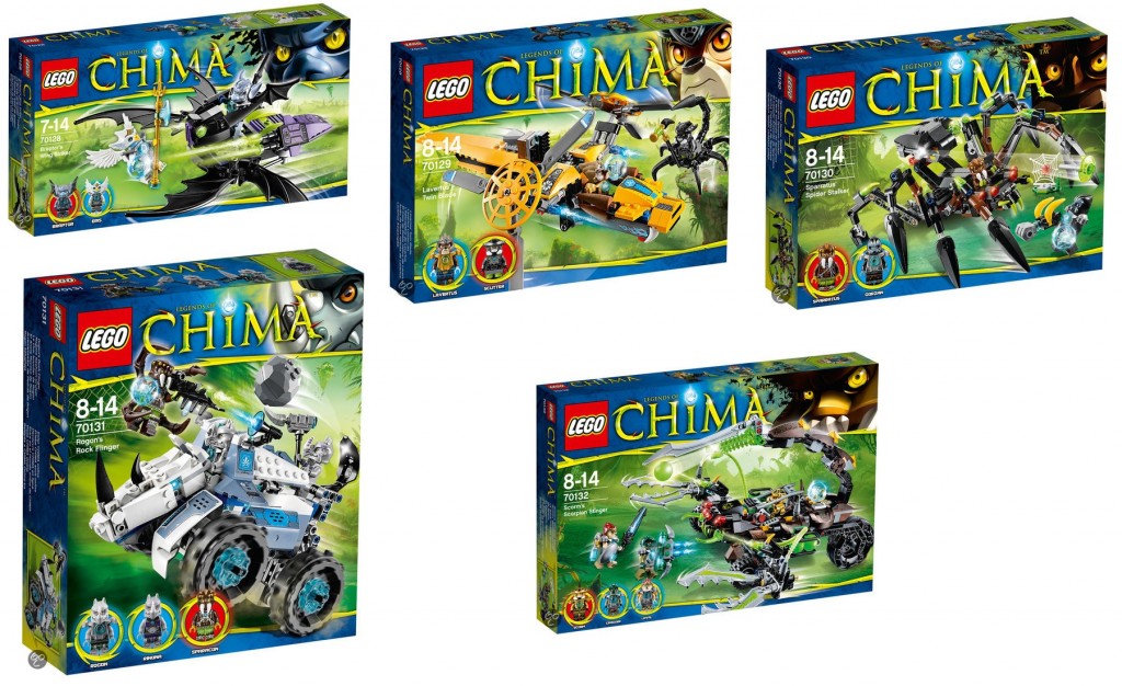 2014 LEGO Legends of Chima Sets (70128 70129 70130 70131 70132)