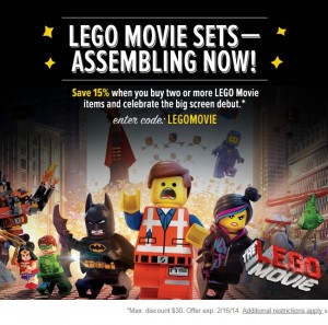 LEGO Movie Sale at Yoyo February 2014