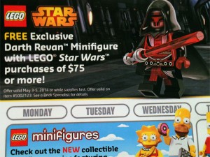 2014 May 4th Promotion LEGO Star Wars Darth Revan Minifigure