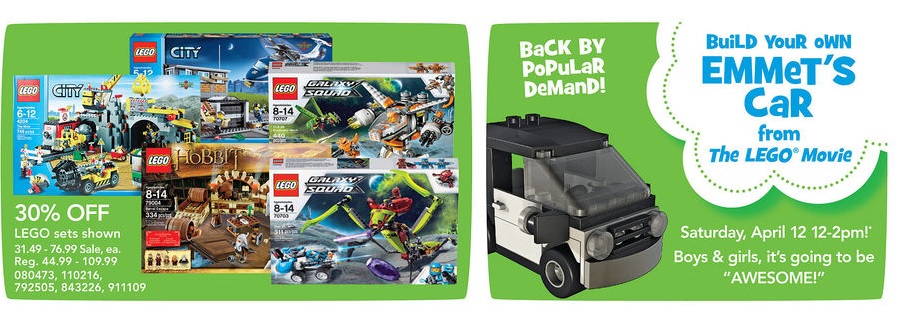 April 2014 ToysRUs LEGO Sale USA