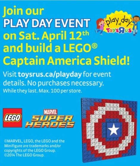 LEGO Captain America Shield Build at ToysRUs Canada April 2014