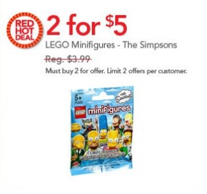 LEGO Simpsons Minifigures ToysRUs July 2014 Sale USA