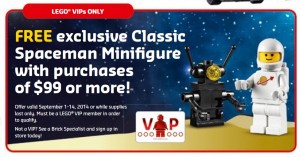 LEGO Classic Spaceman Minifigure Exclusive September 2014 Gift