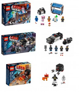 2015 LEGO Movie Pictures 70817 Batman & Super Angry Kitty Attack, 70818 Double Decker Couch, 70819 Bad Cop Car Chase