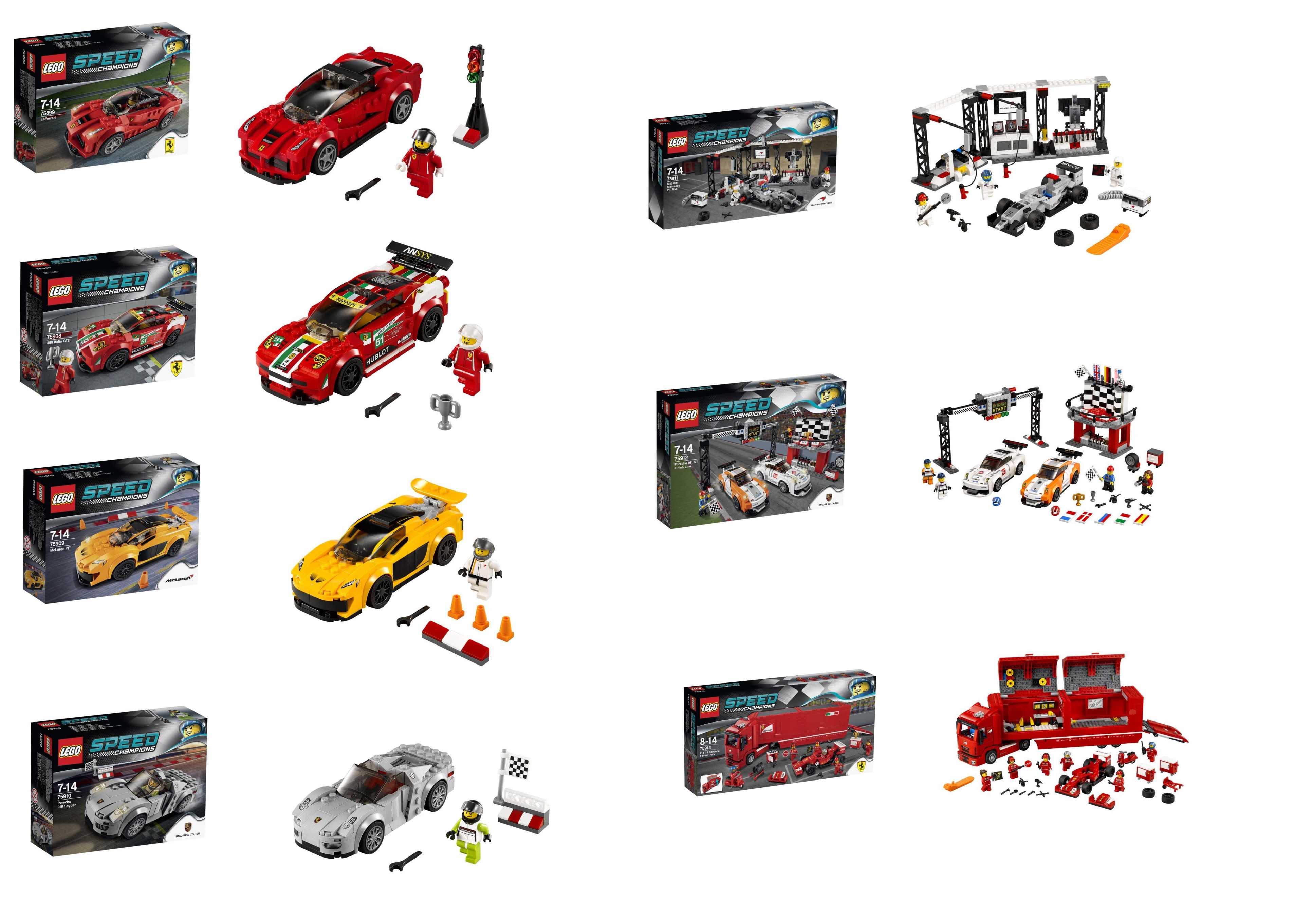 LEGO Speed Champions 2015 (75899 75908 75909 75910 75911 ...