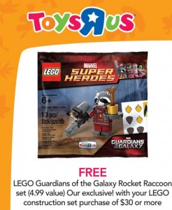ToysRUs USA LEGO Guardians of the Galaxy Rocket Raccoon November 2014 Promotion