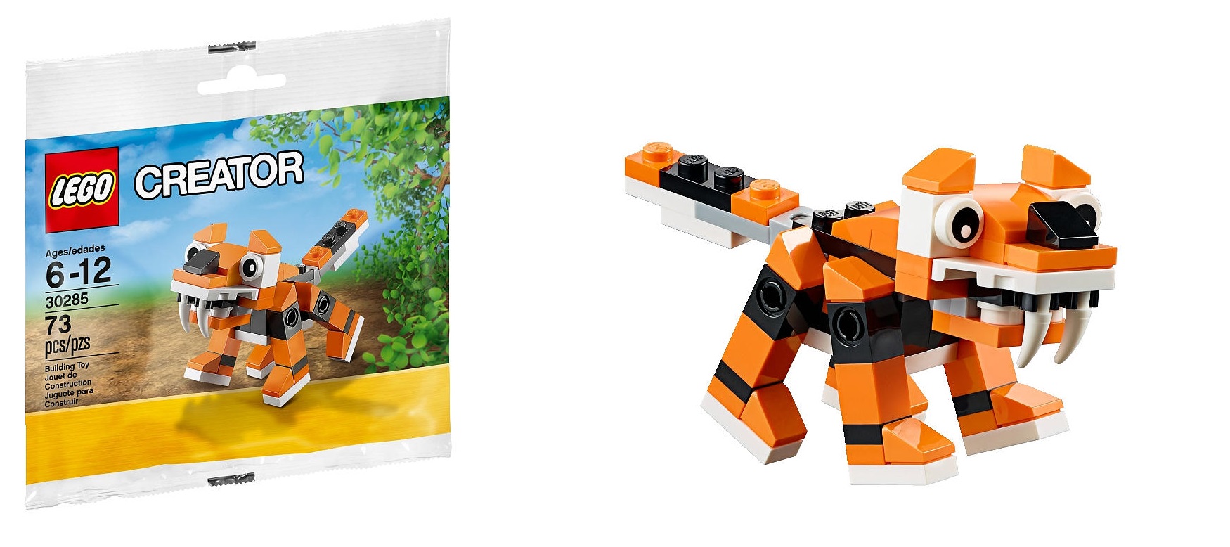 Lego Creator Poly Bag Set 30285 Orange Tiger