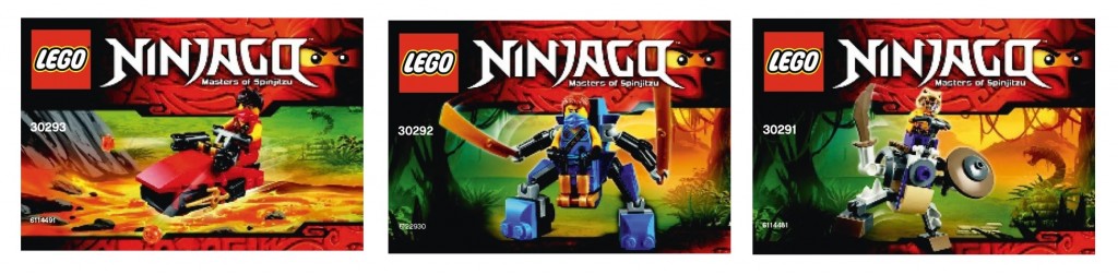 2015 LEGO Ninjago 30291 Anacondrai Battle Mech 30292 Jay Nano Mech 30293 Kai Drifter Polybag Sets