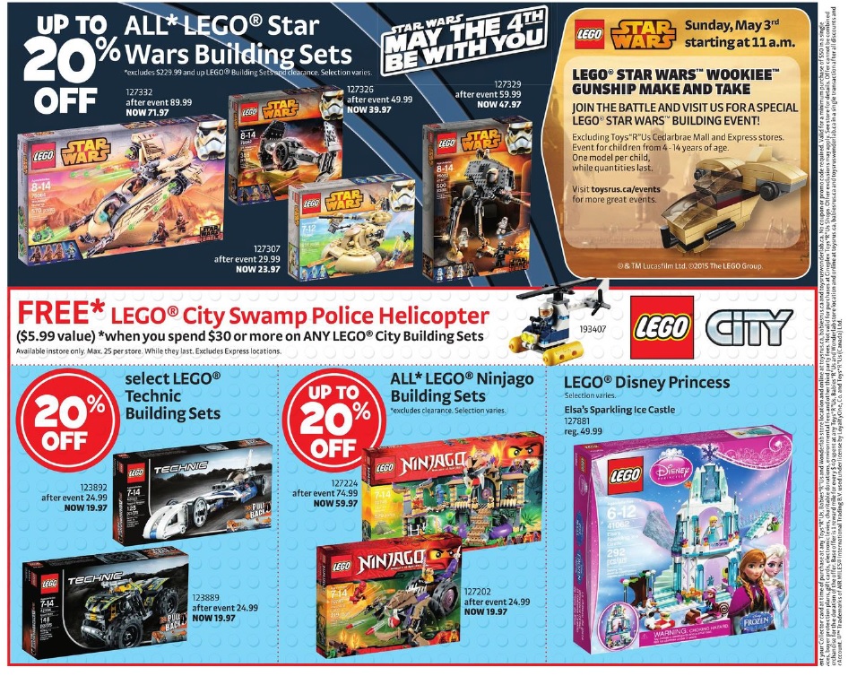 LEGO Star Wars May the Force be with you 2015 ToysRUs Canada Sale