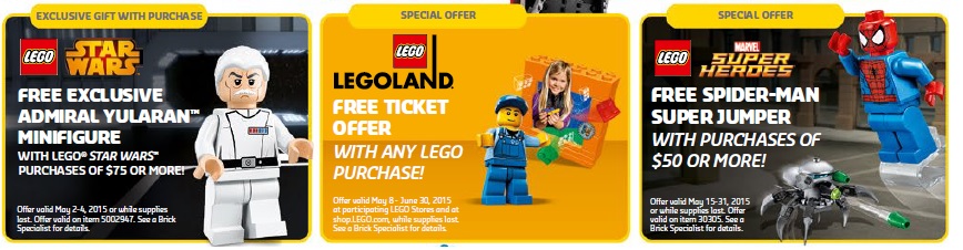 May 2015 LEGO Sales, Promotions and Offers - Toysnbricks