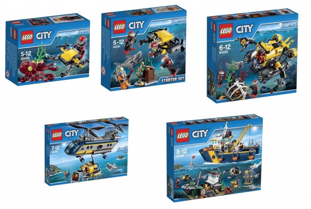 Summer 2015 LEGO City Deep Sea Sets 60090 60091 60092 60093 60095 - Toysnbricks