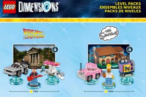 LEGO Dimensions 71201 Back to the Future & 71202 The Simpsons Level Packs