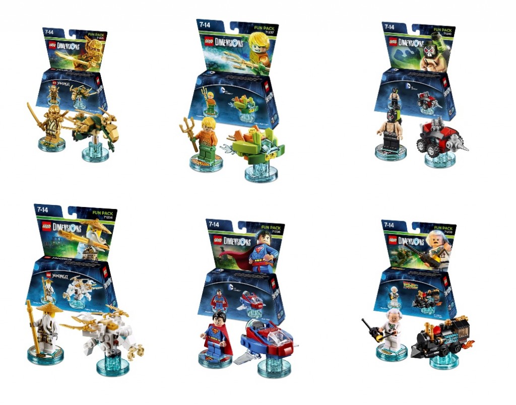 LEGO Dimensions Fun Packs 71240 71239 71237 71236 71234 71230 Ninjago DC Comics BTTF
