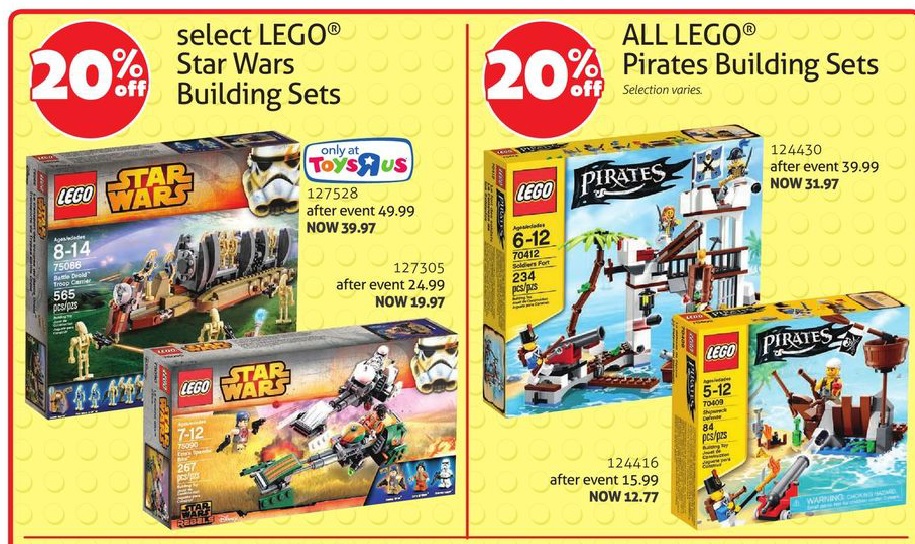 ToysRUs Canada LEGO Star Wars Pirates Sale June 2015