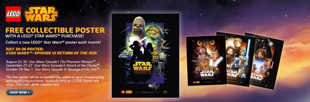 LEGO Star Wars Collectible Poster Episode VI Return of the Jedi July 2015