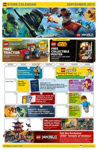 September 2015 LEGO Brand Store Calendar - Toysnbricks