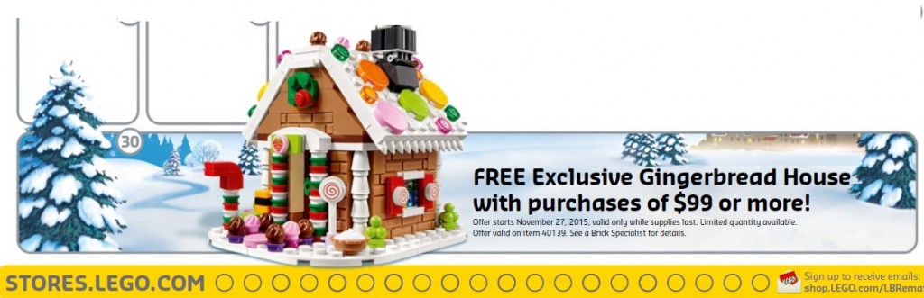 40139 LEGO Gingerbread House Set Winter 2015 November Promotion