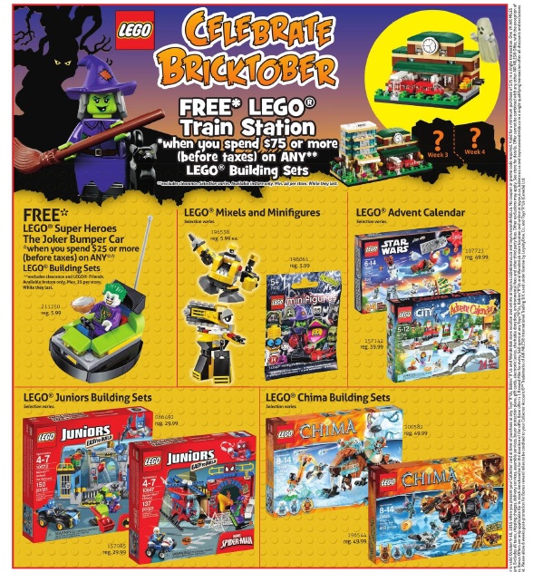 LEGO Bricktober Week 2 Sale ToysRUs Canada 2015