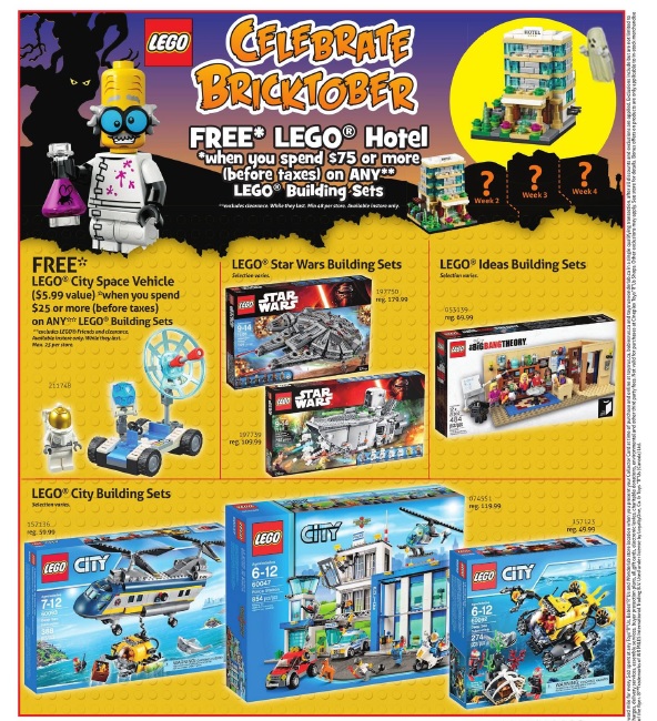 ToysRUs Canada LEGO Bricktober 2015 Week 1 Sale