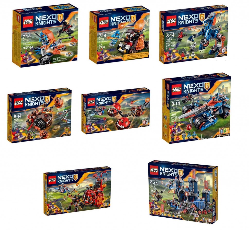 2016 January LEGO Nexo Knights Sets 70310 70311 70312 70313 70314 70315 70316 70317