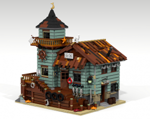 Old Fishing Store Modular Building Potential LEGO Ideas Set Creation by robenanne
