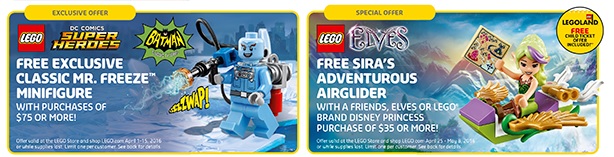 April 2016 LEGO Offers Mr.Freeze Minifigure and Siras Adventurous Airglider