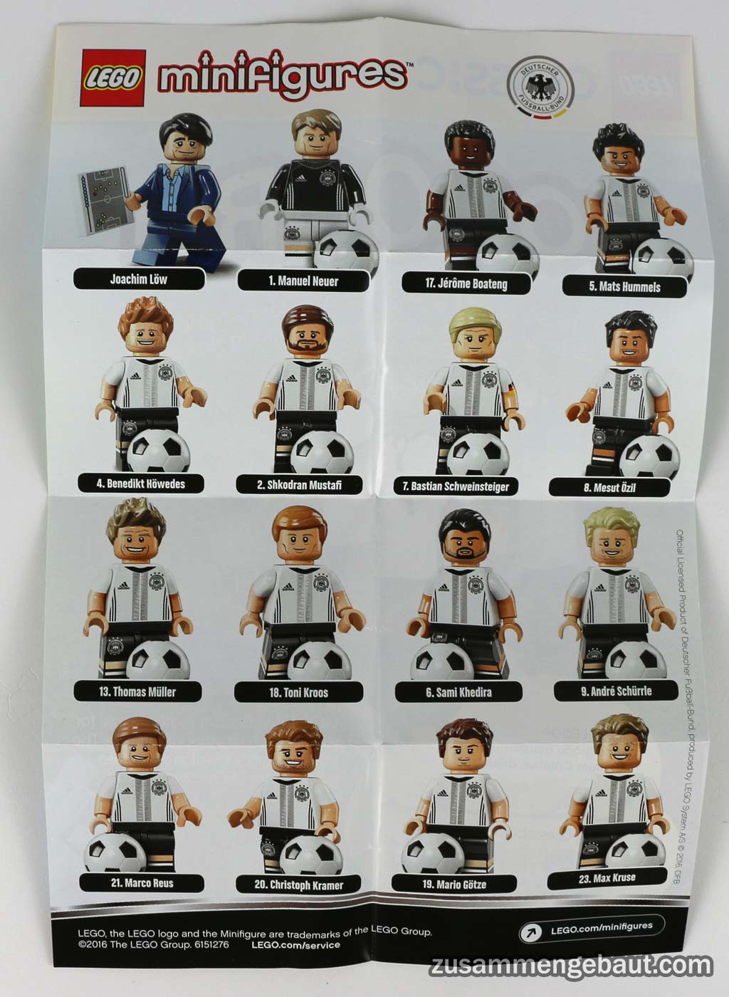 Komplettsatz Lego Minifiguren 71014 DFB DIE MANNSCHAFT alle 16 Figuren NEU! 