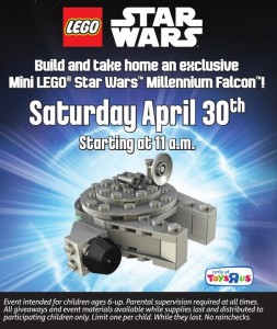 ToysRUs Canada April 2016 LEGO Star Wars Make N Take Building Event Millennium Falcon