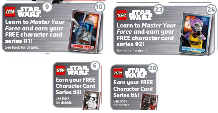 LEGO Star Wars Character Cards May to June 2016 Promotion