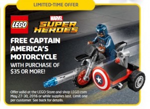 LEGO Super Heroes Captain America's Motorcycle 30447 May 2016 Promotion - Toysnbricks