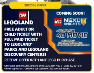 LEGOLand Ticket May and June 2016 Offer
